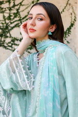 SUMMER BREEZE-3PC EMBROIDERED LAWN SUIT