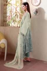 CLOUD GREEN-3PC PRINTED LAWN SUIT