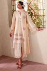 SOFT CORAL-3PC EMBROIDERED LAWN SUIT