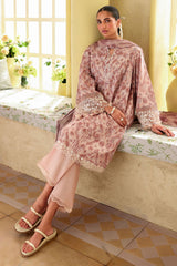 SUBTLE ROSE-3PC PRINTED LAWN SUIT
