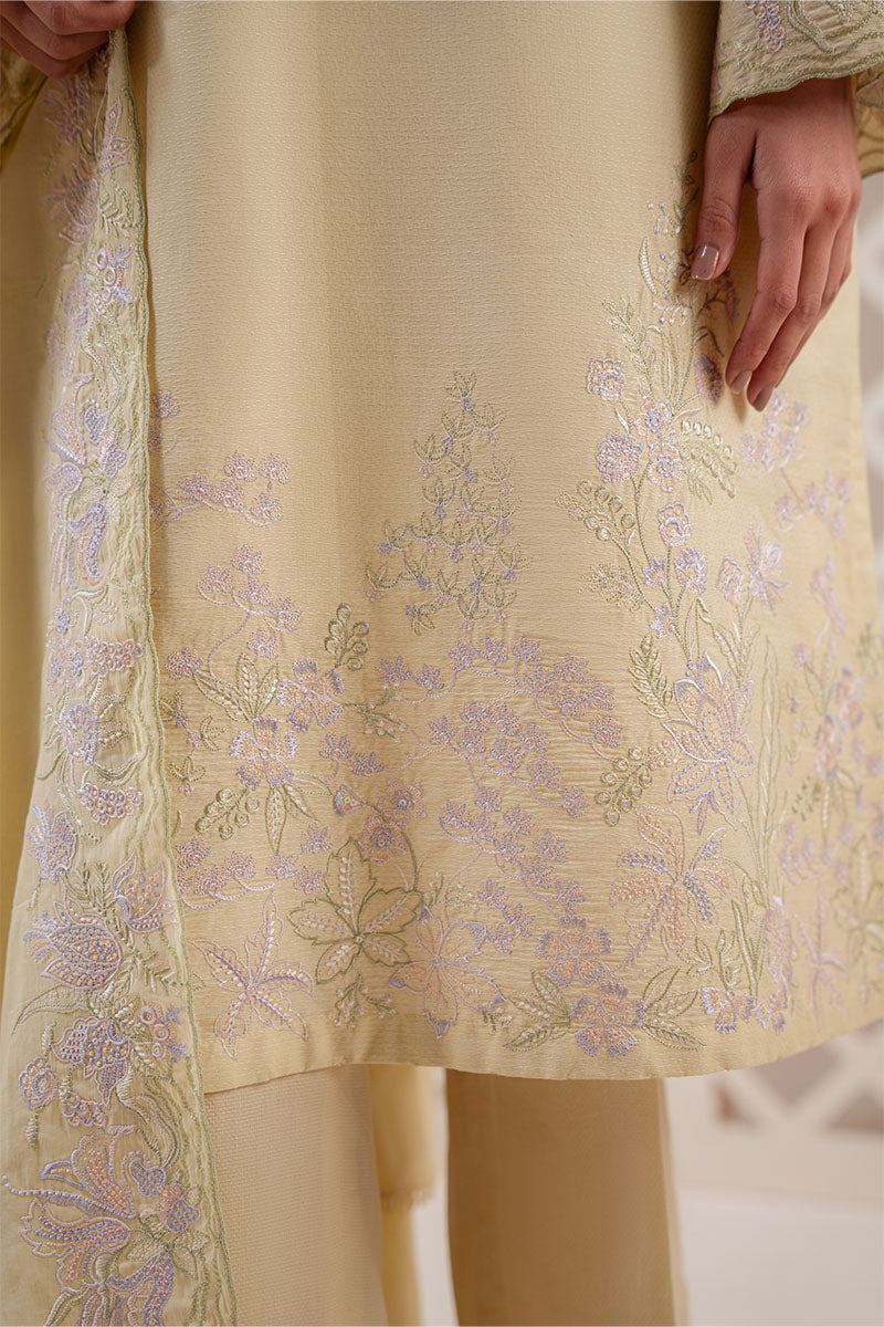 SOFT BUTTERCUP-3PC (SHIRT, TROUSER & DUPATTA)