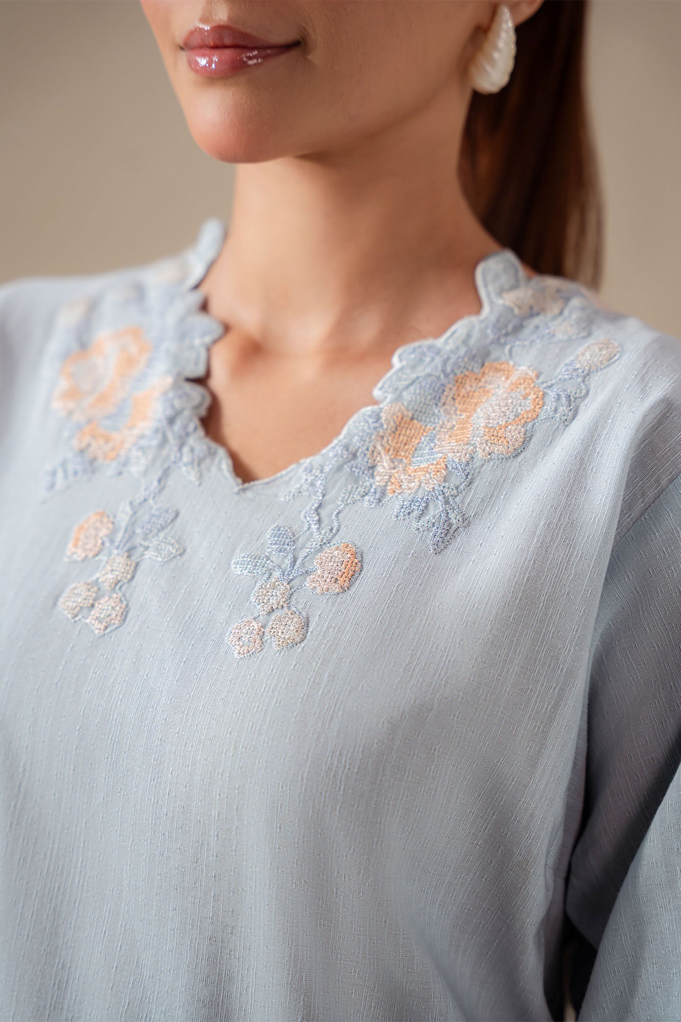 FROST BLUE-2PC (SHIRT & TROUSER)