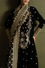 RAVEN CHARM-3PC VELVET EMBROIDERED SUIT