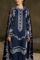 SPARKLING FLEUR-3PC  FANCY YARN EMBROIDERED SUIT