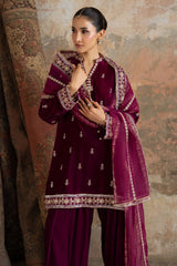 PLUM ATELIER-3PC  VELVET EMBROIDERED SUIT