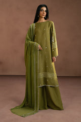 BLINGY LIME-3PC (SHIRT, TROUSER & DUPATTA)