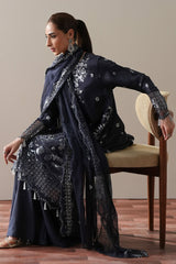 CELESTIAL BLUE -3PC SILK EMBROIDERED SUIT