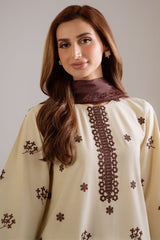 OBSIDIAN CREAM -2PC (SHIRT & DUPATTA)