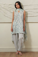 GRAY HORIZON-3 PIECE PRINTED LAWN SUIT