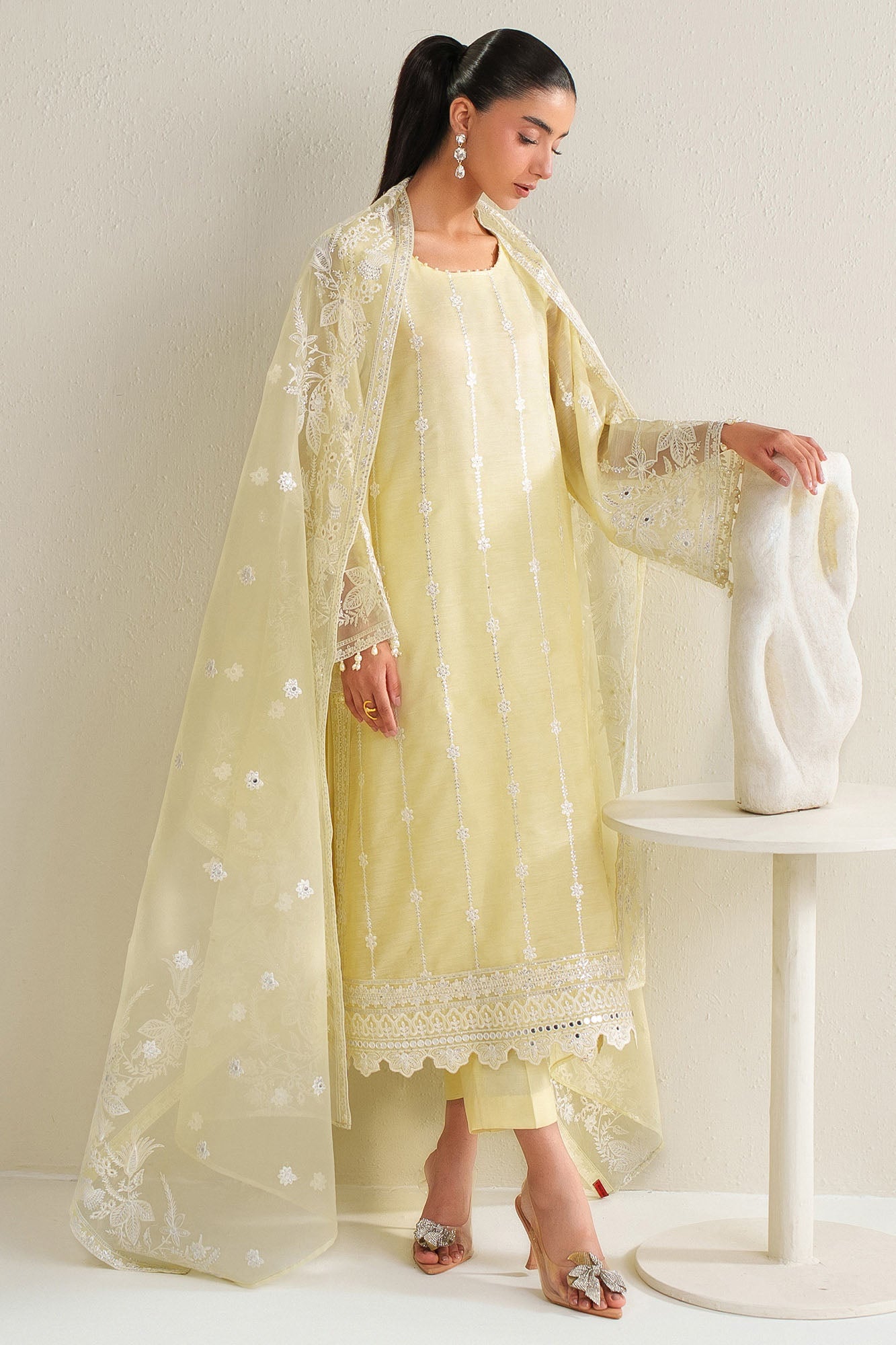 GARDEN GLOW-3PC SILK EMBROIDERED SUIT