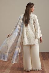 SNOW PETALS-2PC (SHIRT & DUPATTA)