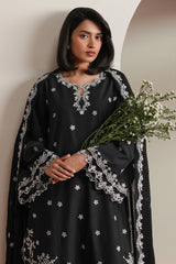 NOIR CANVAS-3PC EMBROIDERED LAWN SUIT