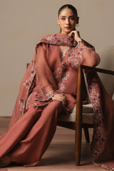 BLOOMING CLAY-3PC (SHIRT, TROUSER & DUPATTA)