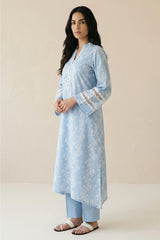 ETHEREAL BLUE-2 PIECE PRINTED LAWN SUIT