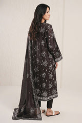 PHANTOM BLACK-3 PIECE PRINTED LAWN SUIT