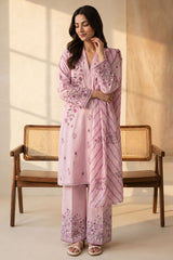 SPRING LILAC-3 PIECE PRINTED LAWN SUIT