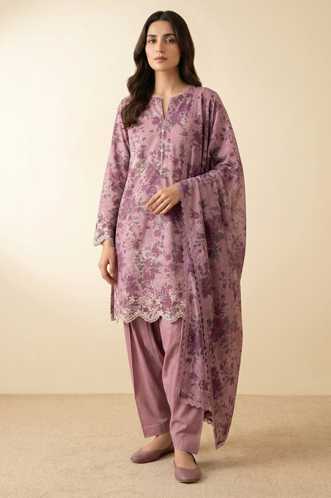 PETAL POSH-3 PIECE PRINTED LAWN SUIT