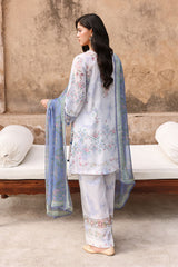 VINTAGE PETAL-3PC PRINTED LAWN SUIT