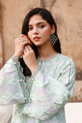 SAGE GREEN-3PC PRINTED LAWN SUIT