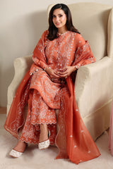 AMBER MIST-3PC EMBROIDERED LAWN SUIT