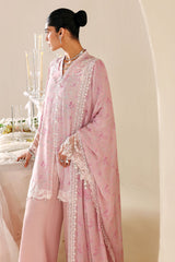 ROSE QUARTZ-3PC SILK EMBROIDERED SUIT