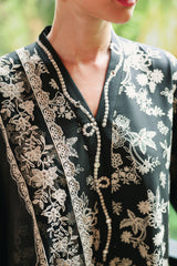 OBSIDIAN BLOOM-3PC EMBROIDERED LAWN SUIT