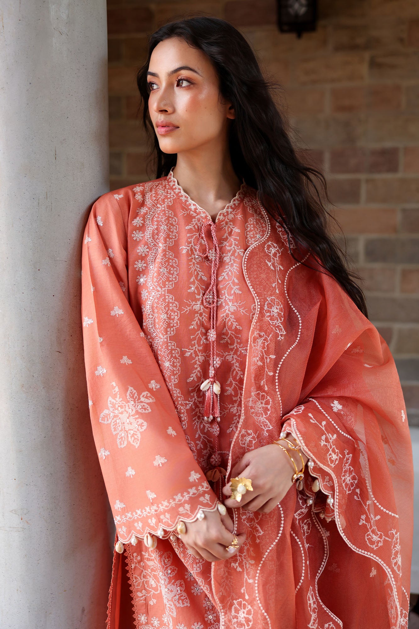 AMBER MIST-3PC EMBROIDERED LAWN SUIT