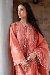 AMBER MIST-3PC EMBROIDERED LAWN SUIT