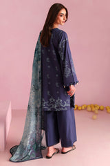 OCEAN DROP-3PC PRINTED LAWN SUIT