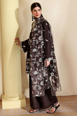 SEPIA DARK-3PC EMBROIDERED LAWN SUIT