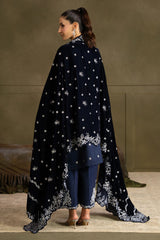 SPARKLING FLEUR-3PC  FANCY YARN EMBROIDERED SUIT