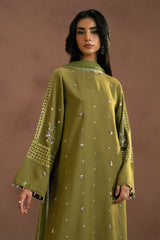 BLINGY LIME-3PC (SHIRT, TROUSER & DUPATTA)