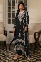 PALE BLACK-3PC (SHIRT, TROUSER & DUPATTA)