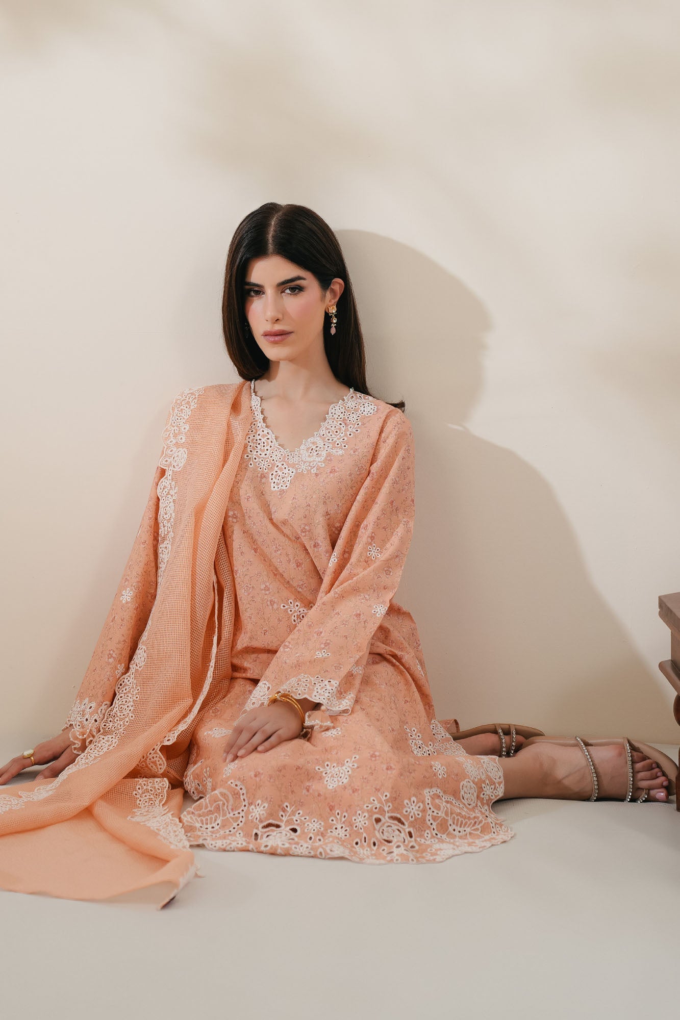MEADOW BLOOM-3PC (SHIRT, TROUSER & DUPATTA)