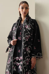 EBONY MIST-3PC EMBROIDERED SUIT