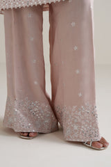 BLUSH WHISPER -4PC CHIFFON EMBROIDERED SUIT