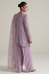 MAJESTIC VIOLET-4PC NET EMBROIDERED SUIT