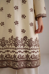 OBSIDIAN CREAM -2PC (SHIRT & DUPATTA)