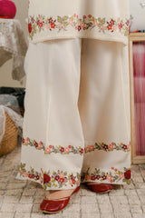 BEIGE BLOSSOM-2PC (SHIRT & TROUSER)