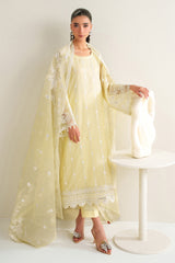 GARDEN GLOW-3PC SILK EMBROIDERED SUIT