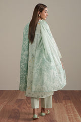 SOFT GREEN-2PC (SHIRT & DUPATTA)