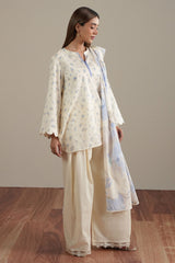 SNOW PETALS-2PC (SHIRT & DUPATTA)