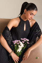 NOIR GRACE-4PC CHIFFON EMBROIDERED SUIT
