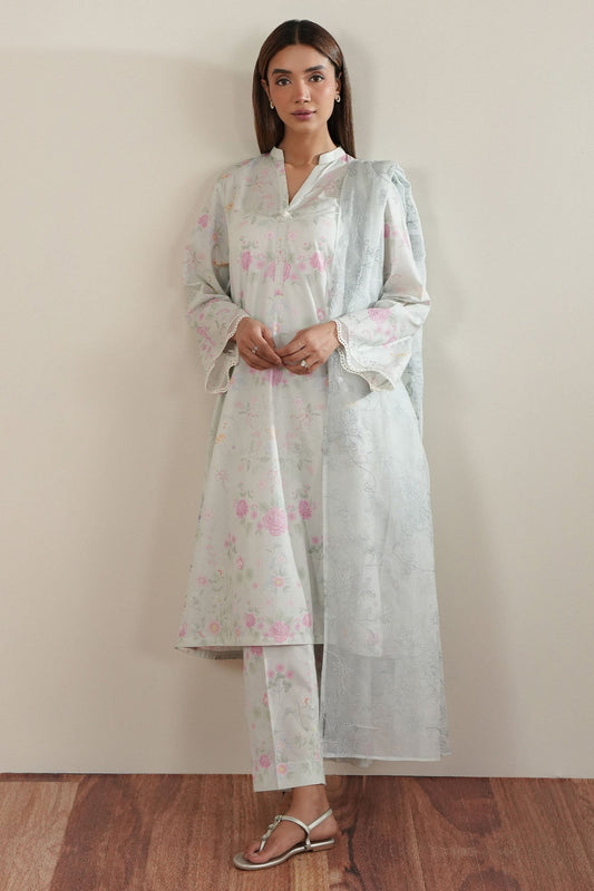 VOYAGE GARDEN-3PC (SHIRT, TROUSER & DUPATTA)