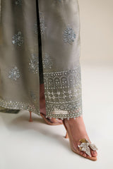 FOREST MIST-3PC SILK EMBROIDERED SUIT