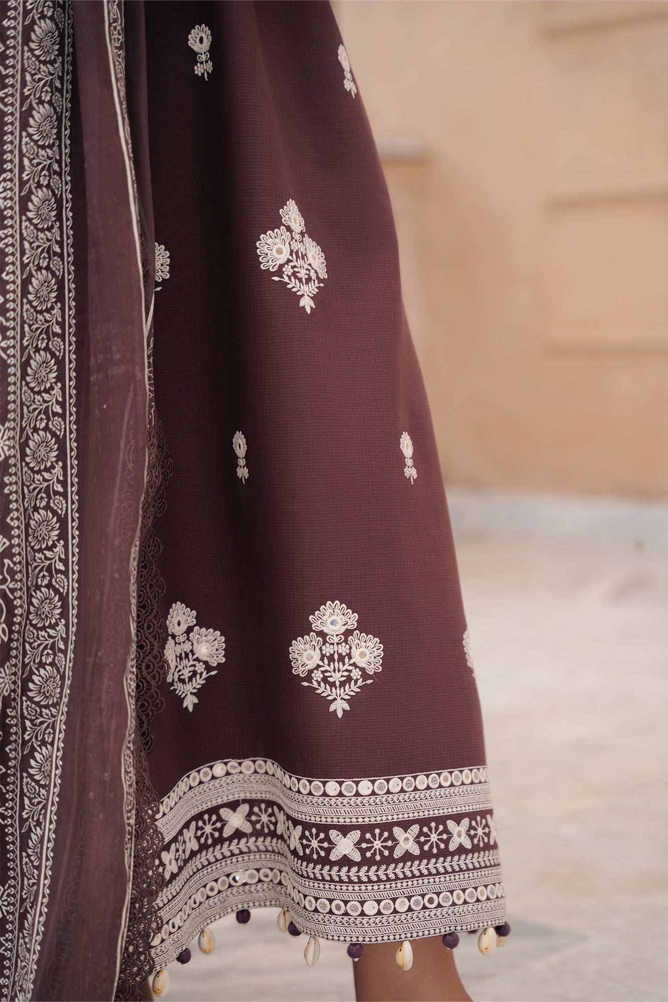NOIR UMBER-3PC EMBROIDERED LAWN SUIT