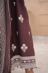 NOIR UMBER-3PC EMBROIDERED LAWN SUIT