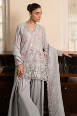 FLORAL SYMPHONY-3PC EMBROIDERED SUIT