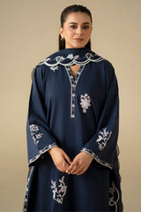 AZURE GRACE-3PC (SHIRT, TROUSER & DUPATTA)