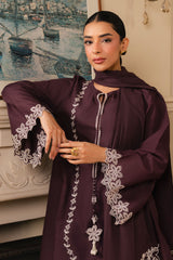ROYAL PRUNE-2PC (SHIRT & DUPATTA)